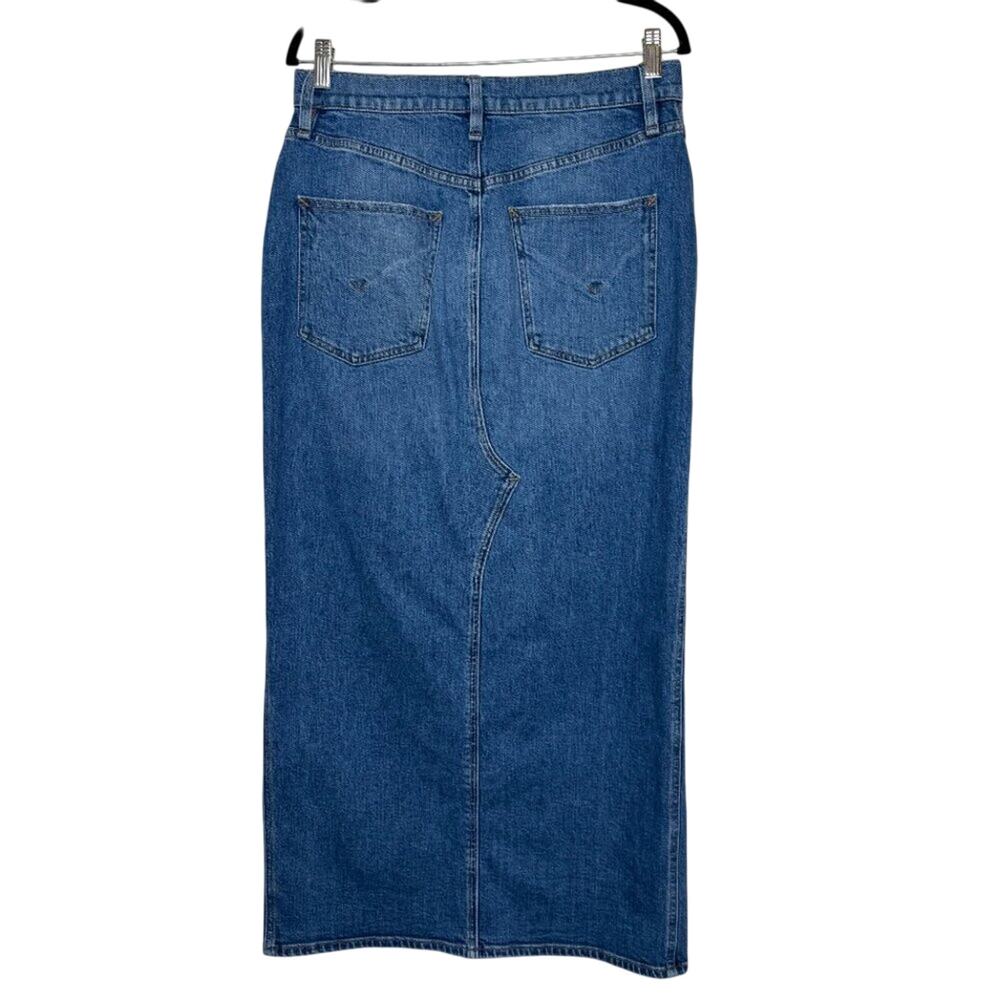 Hudson Reconstructed Denim Midi Skirt | Cotton Blend | Size 30 - Picture 3 of 11